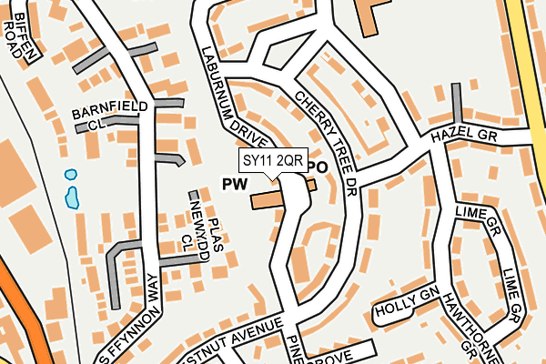 SY11 2QR map - OS OpenMap – Local (Ordnance Survey)