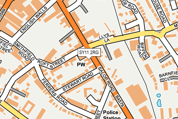 SY11 2RG map - OS OpenMap – Local (Ordnance Survey)