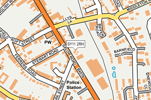 SY11 2RH map - OS OpenMap – Local (Ordnance Survey)