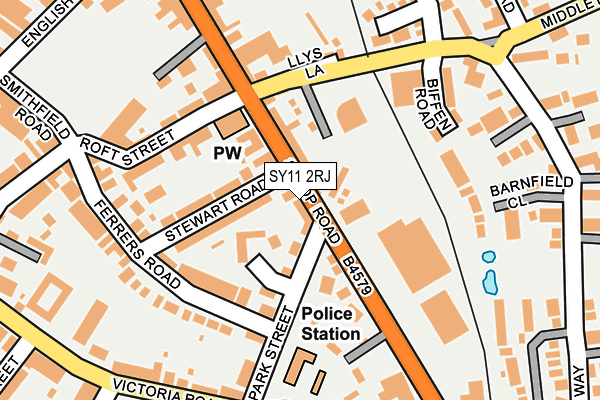 SY11 2RJ map - OS OpenMap – Local (Ordnance Survey)