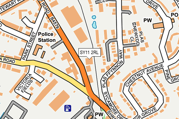 SY11 2RL map - OS OpenMap – Local (Ordnance Survey)