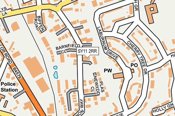 SY11 2RR map - OS OpenMap – Local (Ordnance Survey)