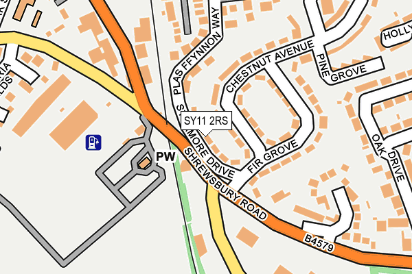 SY11 2RS map - OS OpenMap – Local (Ordnance Survey)