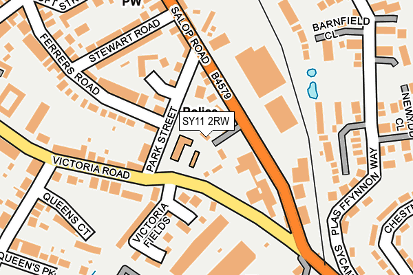 SY11 2RW map - OS OpenMap – Local (Ordnance Survey)