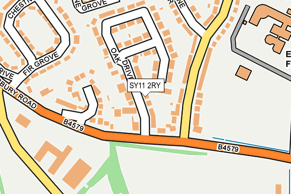 SY11 2RY map - OS OpenMap – Local (Ordnance Survey)