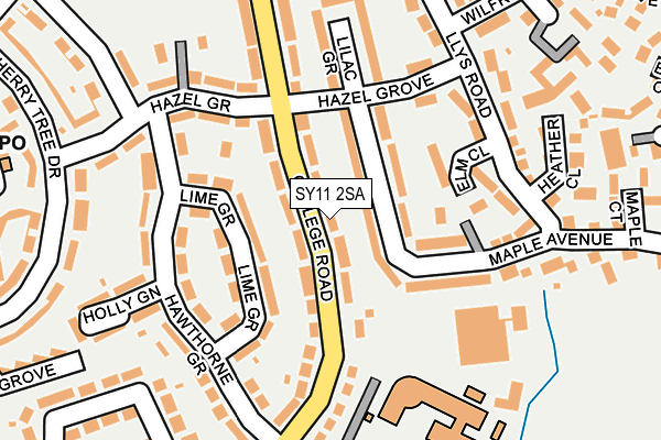 SY11 2SA map - OS OpenMap – Local (Ordnance Survey)