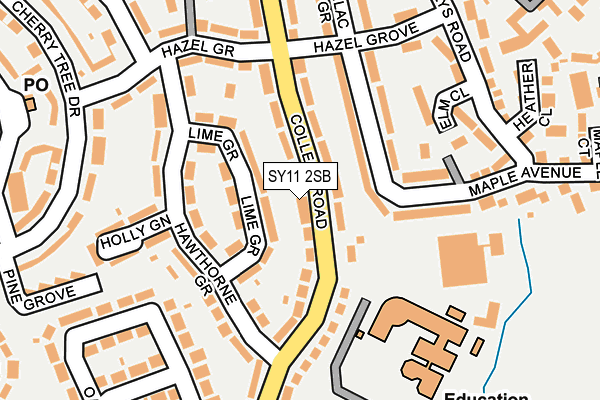 SY11 2SB map - OS OpenMap – Local (Ordnance Survey)