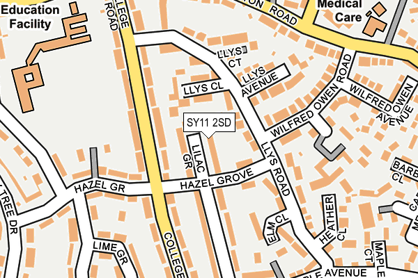 SY11 2SD map - OS OpenMap – Local (Ordnance Survey)