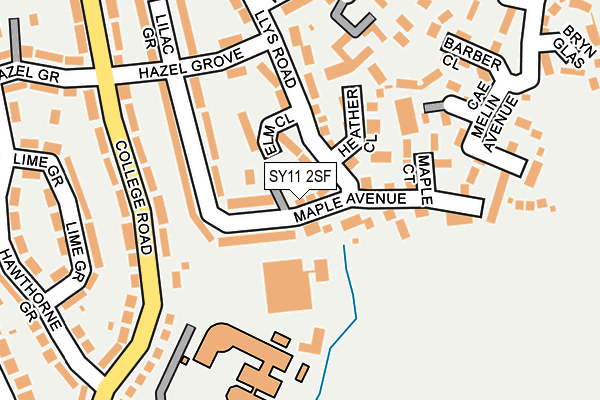 SY11 2SF map - OS OpenMap – Local (Ordnance Survey)