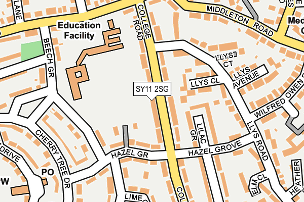 SY11 2SG map - OS OpenMap – Local (Ordnance Survey)