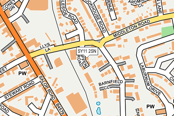 SY11 2SN map - OS OpenMap – Local (Ordnance Survey)