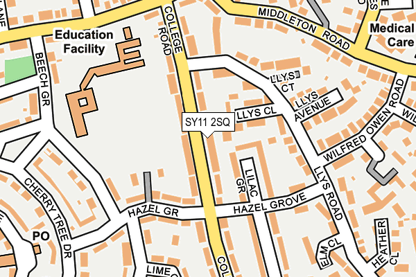 SY11 2SQ map - OS OpenMap – Local (Ordnance Survey)