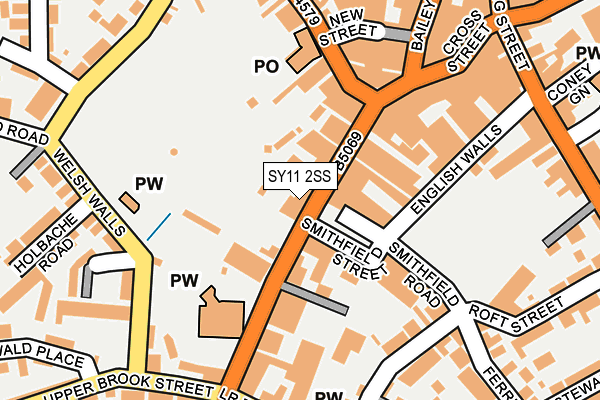 SY11 2SS map - OS OpenMap – Local (Ordnance Survey)