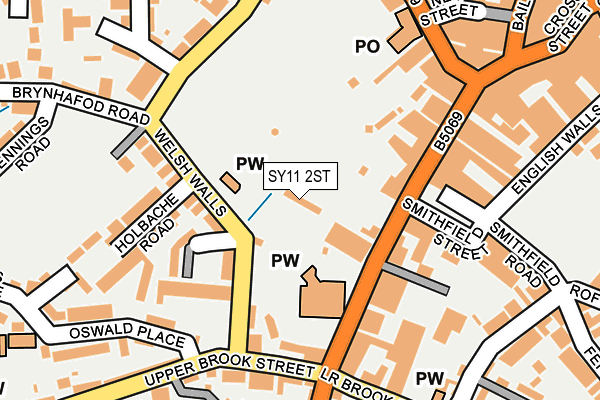 SY11 2ST map - OS OpenMap – Local (Ordnance Survey)