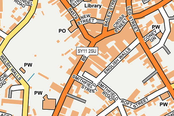 SY11 2SU map - OS OpenMap – Local (Ordnance Survey)