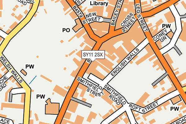 SY11 2SX map - OS OpenMap – Local (Ordnance Survey)
