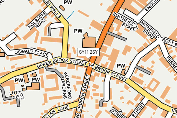Map of POWYS CLEANING COMPANY LTD at local scale