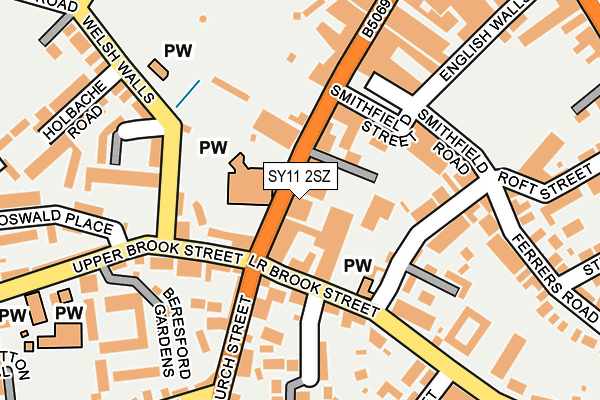 SY11 2SZ map - OS OpenMap – Local (Ordnance Survey)