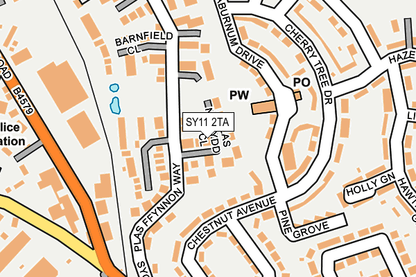 SY11 2TA map - OS OpenMap – Local (Ordnance Survey)