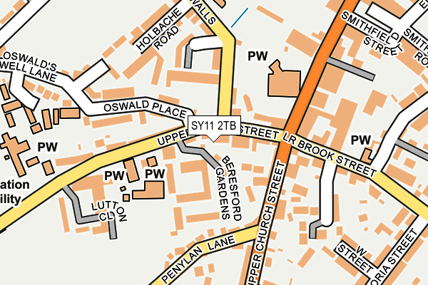 SY11 2TB map - OS OpenMap – Local (Ordnance Survey)