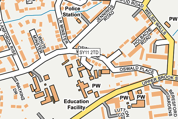 SY11 2TD map - OS OpenMap – Local (Ordnance Survey)