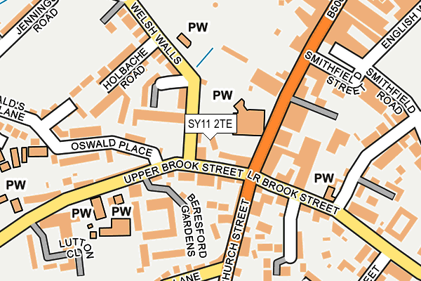 SY11 2TE map - OS OpenMap – Local (Ordnance Survey)