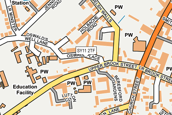 SY11 2TF map - OS OpenMap – Local (Ordnance Survey)