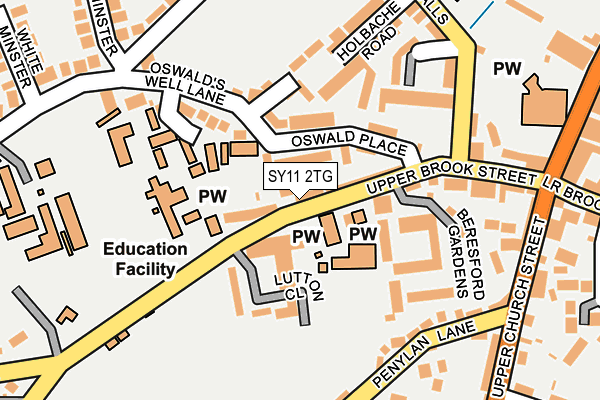 SY11 2TG map - OS OpenMap – Local (Ordnance Survey)