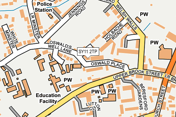 SY11 2TP map - OS OpenMap – Local (Ordnance Survey)