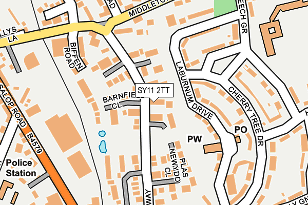 SY11 2TT map - OS OpenMap – Local (Ordnance Survey)