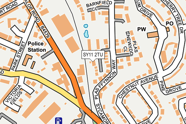 SY11 2TU map - OS OpenMap – Local (Ordnance Survey)