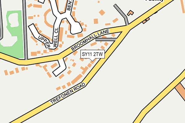 SY11 2TW map - OS OpenMap – Local (Ordnance Survey)