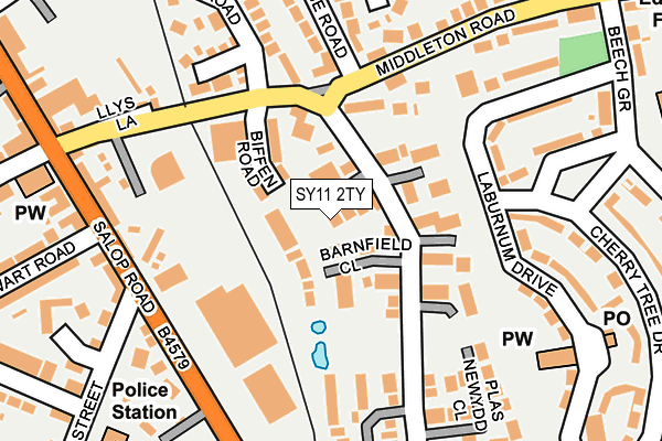 SY11 2TY map - OS OpenMap – Local (Ordnance Survey)