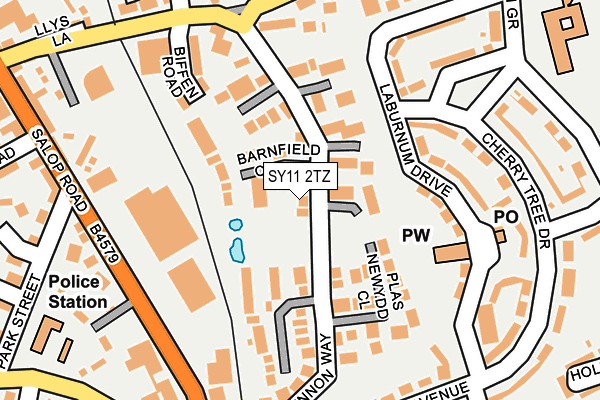 SY11 2TZ map - OS OpenMap – Local (Ordnance Survey)