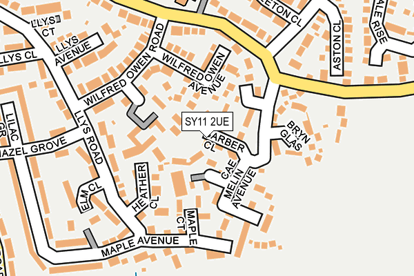 SY11 2UE map - OS OpenMap – Local (Ordnance Survey)