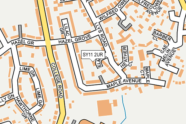SY11 2UR map - OS OpenMap – Local (Ordnance Survey)