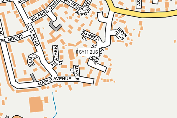 SY11 2US map - OS OpenMap – Local (Ordnance Survey)