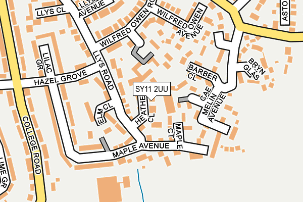 SY11 2UU map - OS OpenMap – Local (Ordnance Survey)