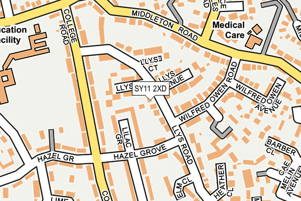 SY11 2XD map - OS OpenMap – Local (Ordnance Survey)