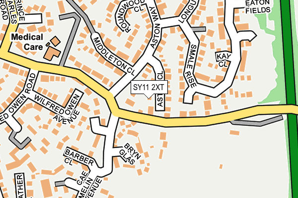 SY11 2XT map - OS OpenMap – Local (Ordnance Survey)