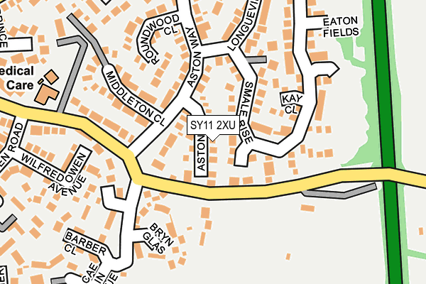 SY11 2XU map - OS OpenMap – Local (Ordnance Survey)