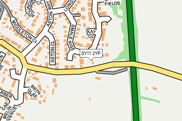 SY11 2YP map - OS OpenMap – Local (Ordnance Survey)