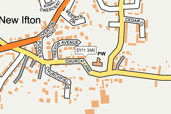 SY11 3AN map - OS OpenMap – Local (Ordnance Survey)