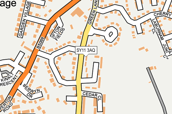SY11 3AQ map - OS OpenMap – Local (Ordnance Survey)