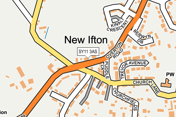 SY11 3AS map - OS OpenMap – Local (Ordnance Survey)