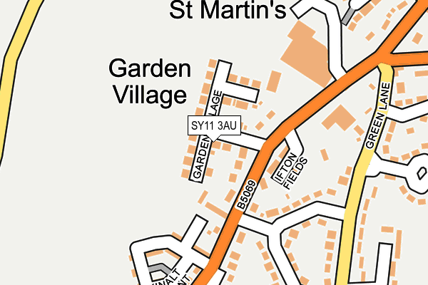 SY11 3AU map - OS OpenMap – Local (Ordnance Survey)