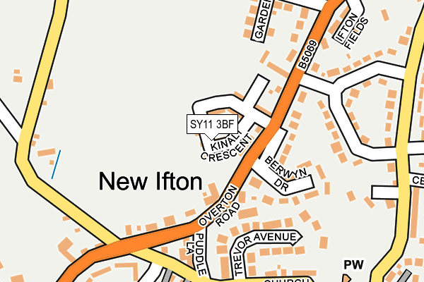 SY11 3BF map - OS OpenMap – Local (Ordnance Survey)