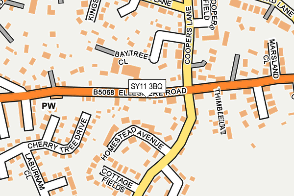 SY11 3BQ map - OS OpenMap – Local (Ordnance Survey)