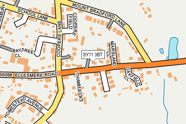 SY11 3BT map - OS OpenMap – Local (Ordnance Survey)