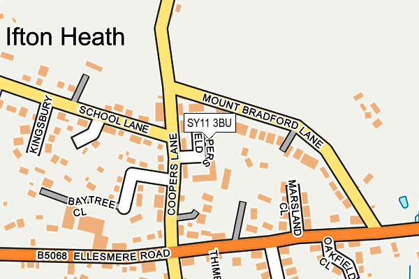 SY11 3BU map - OS OpenMap – Local (Ordnance Survey)